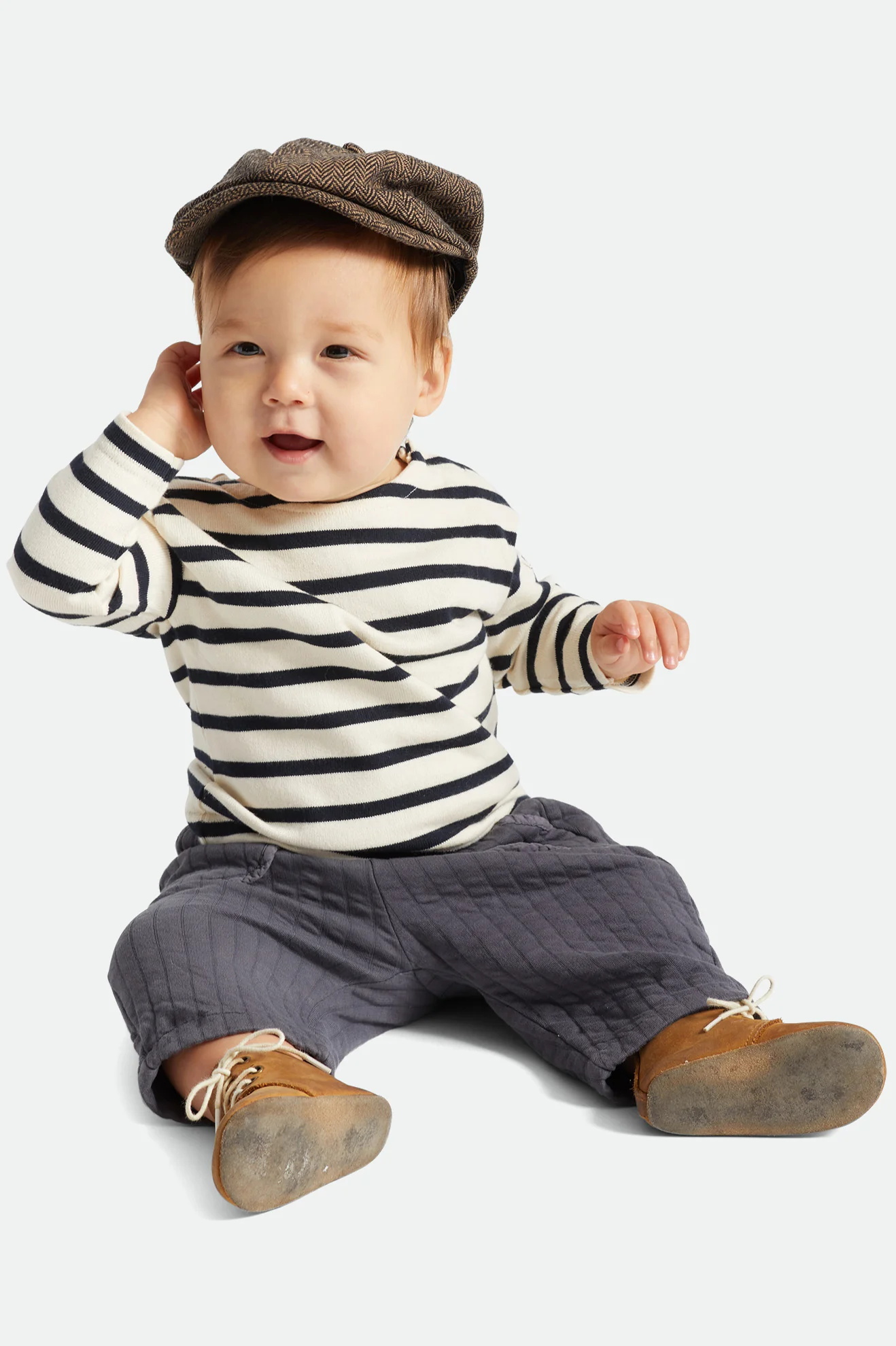 Baby Brood Snap Cap - Brown/Khaki - Image 3