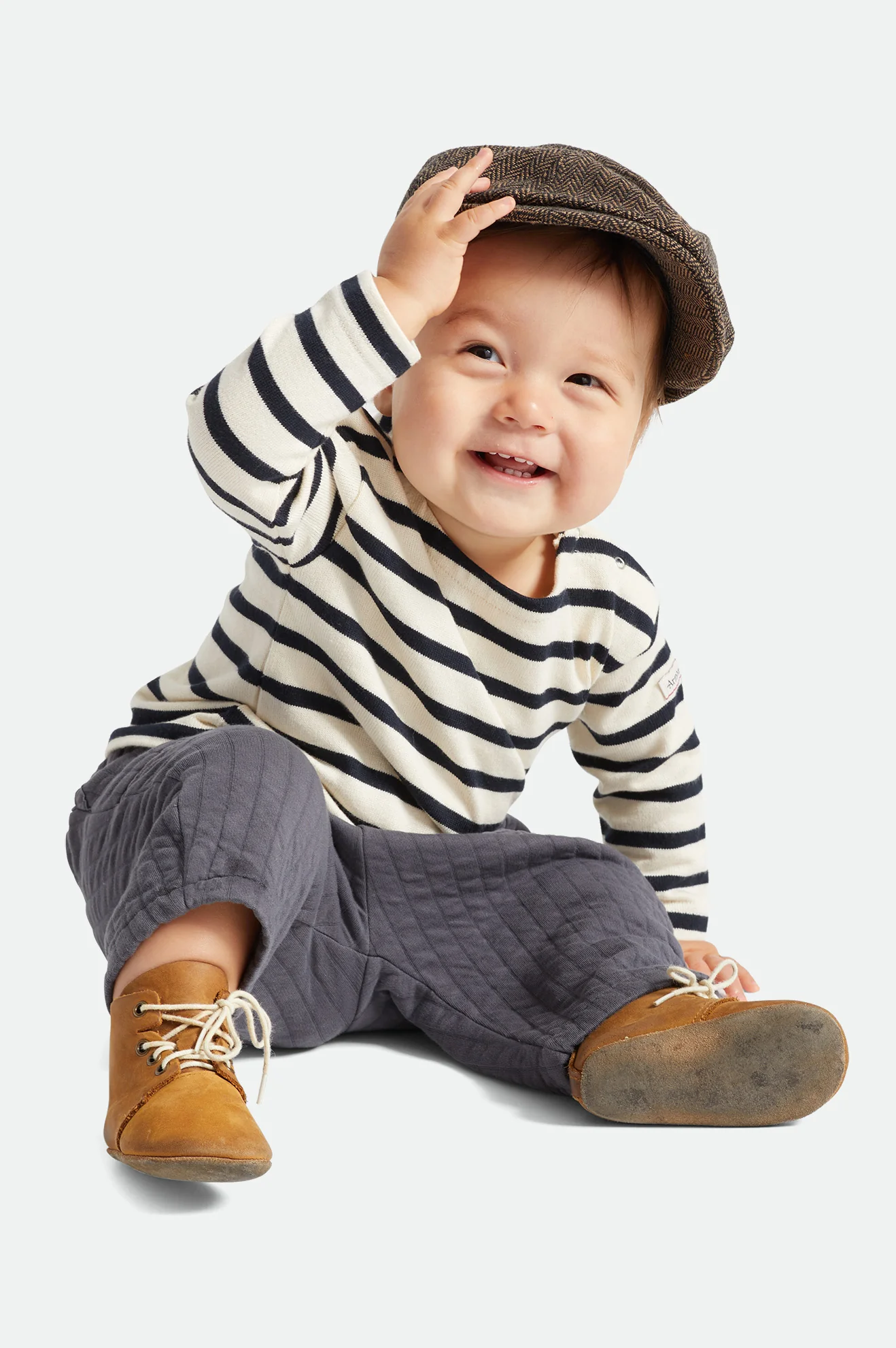 Baby Brood Snap Cap - Brown/Khaki - Image 4