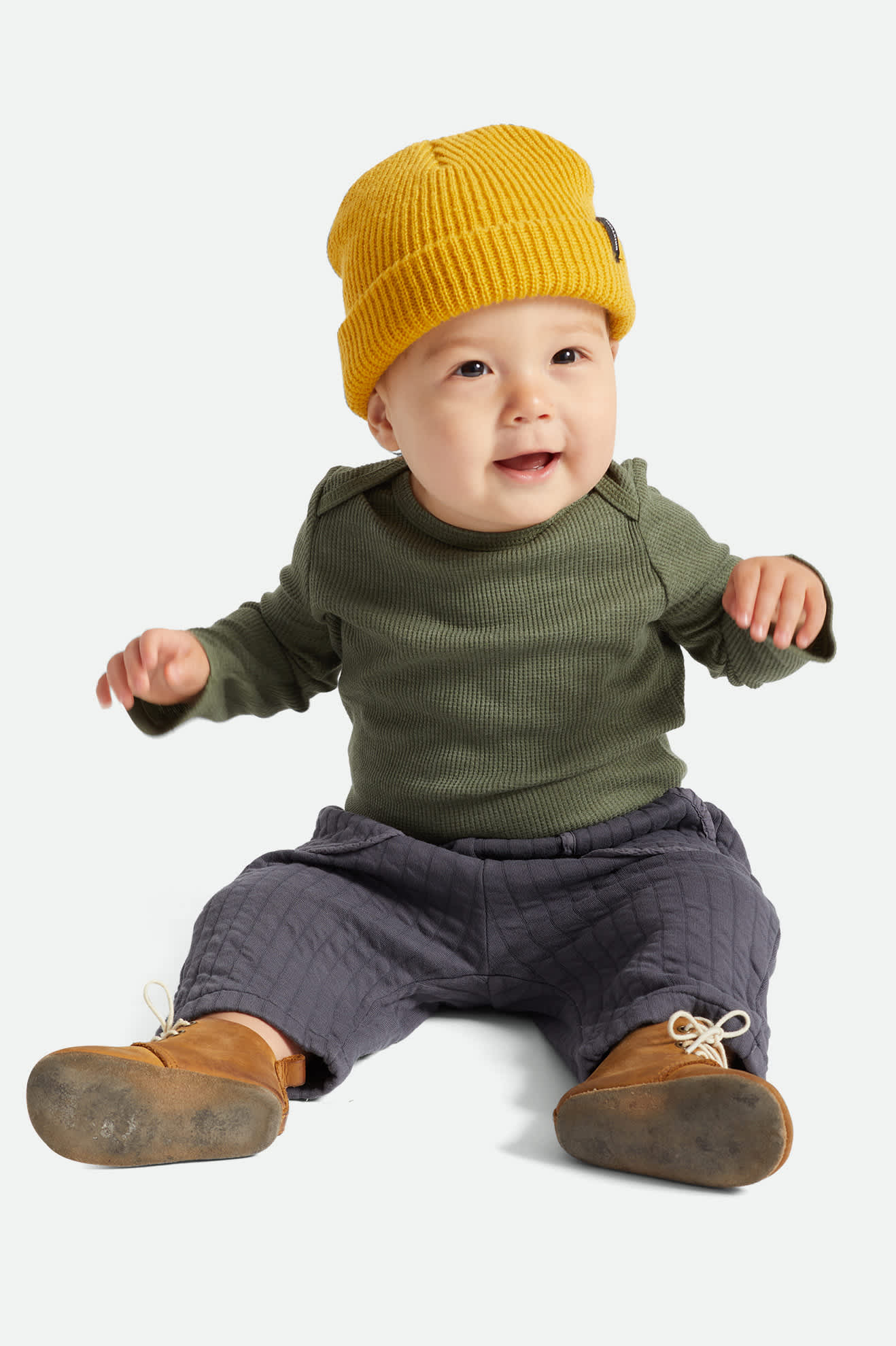Baby Heist Beanie - Mustard - Image 3