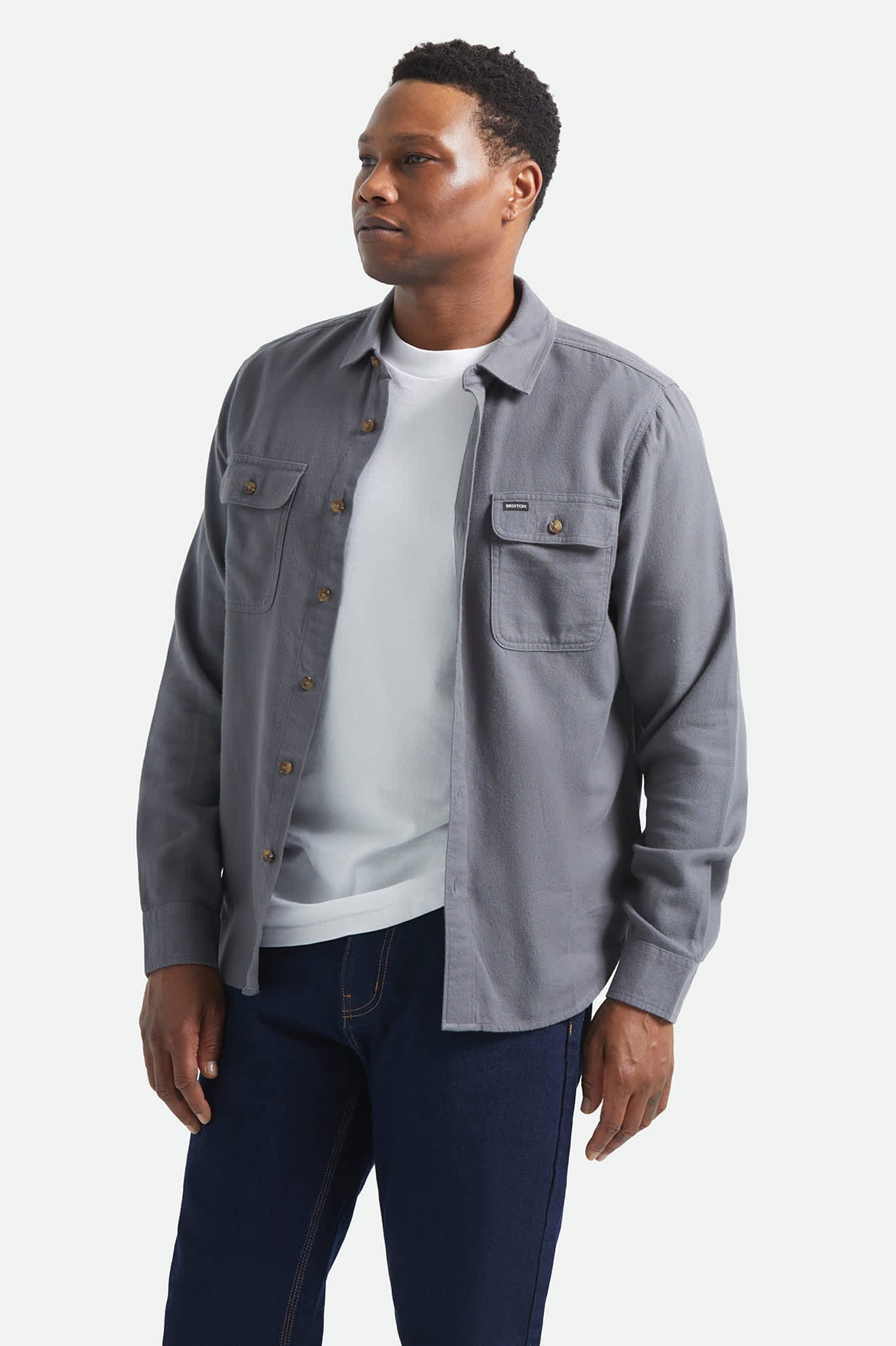 Bowery Lightweight Ultra Soft Flannel - Future Grey - Image 5