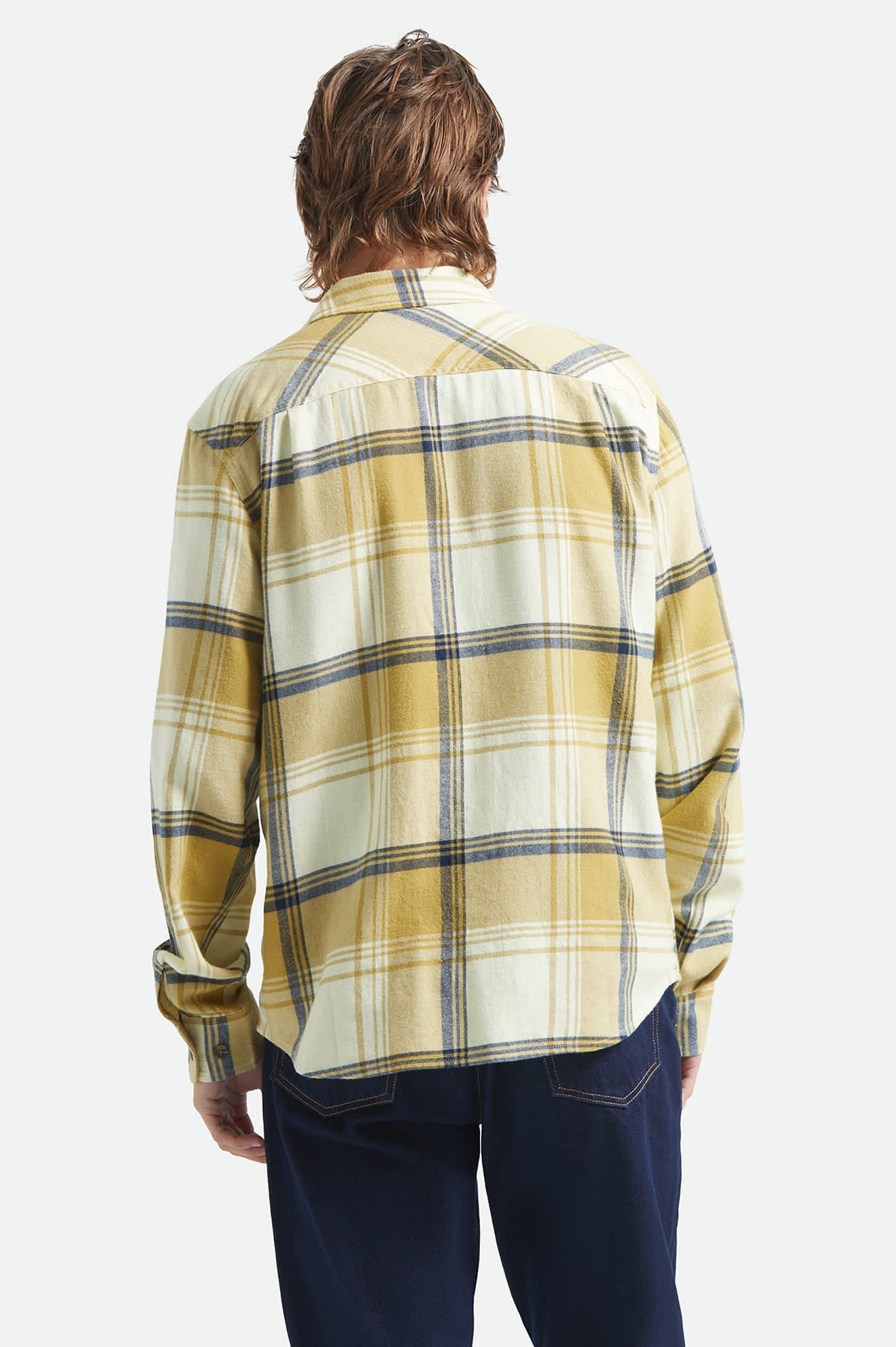 Bowery Lightweight Ultra Soft Flannel - Yellow/Dusted Ochre - Image 4