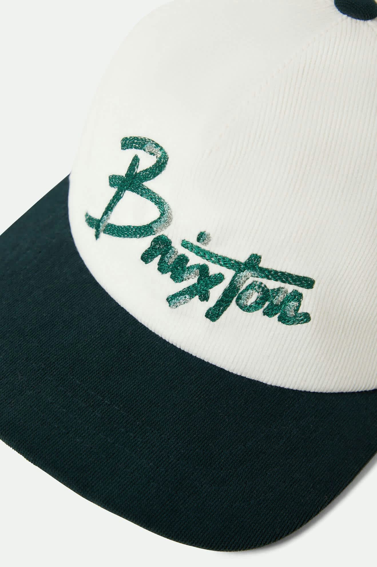 Brixton Corduroy Snapback - Night Sage/Whitecap - Image 3