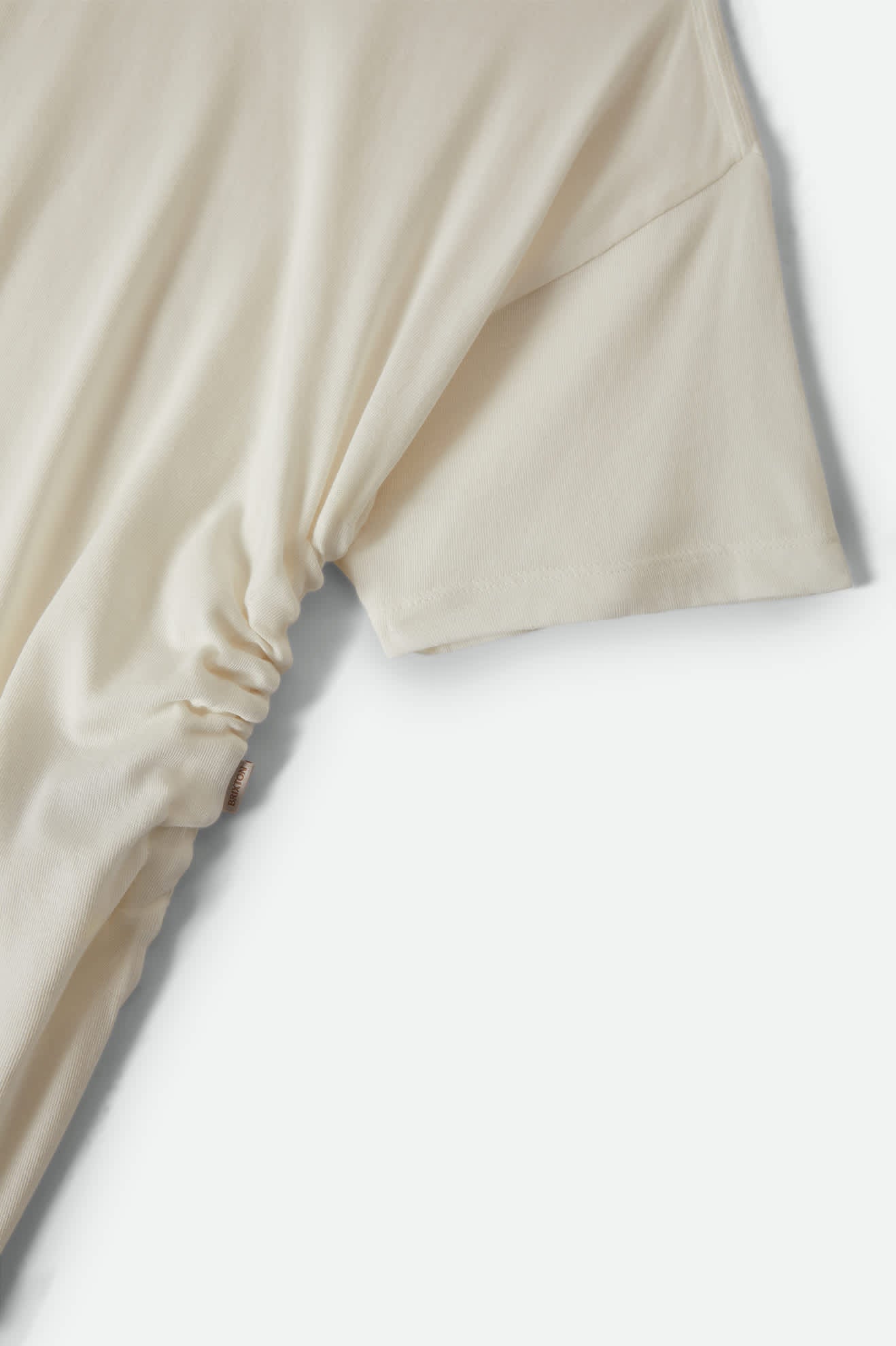 Carefree Organic Garment Dye Cinch T-Shirt - Off White - Image 9