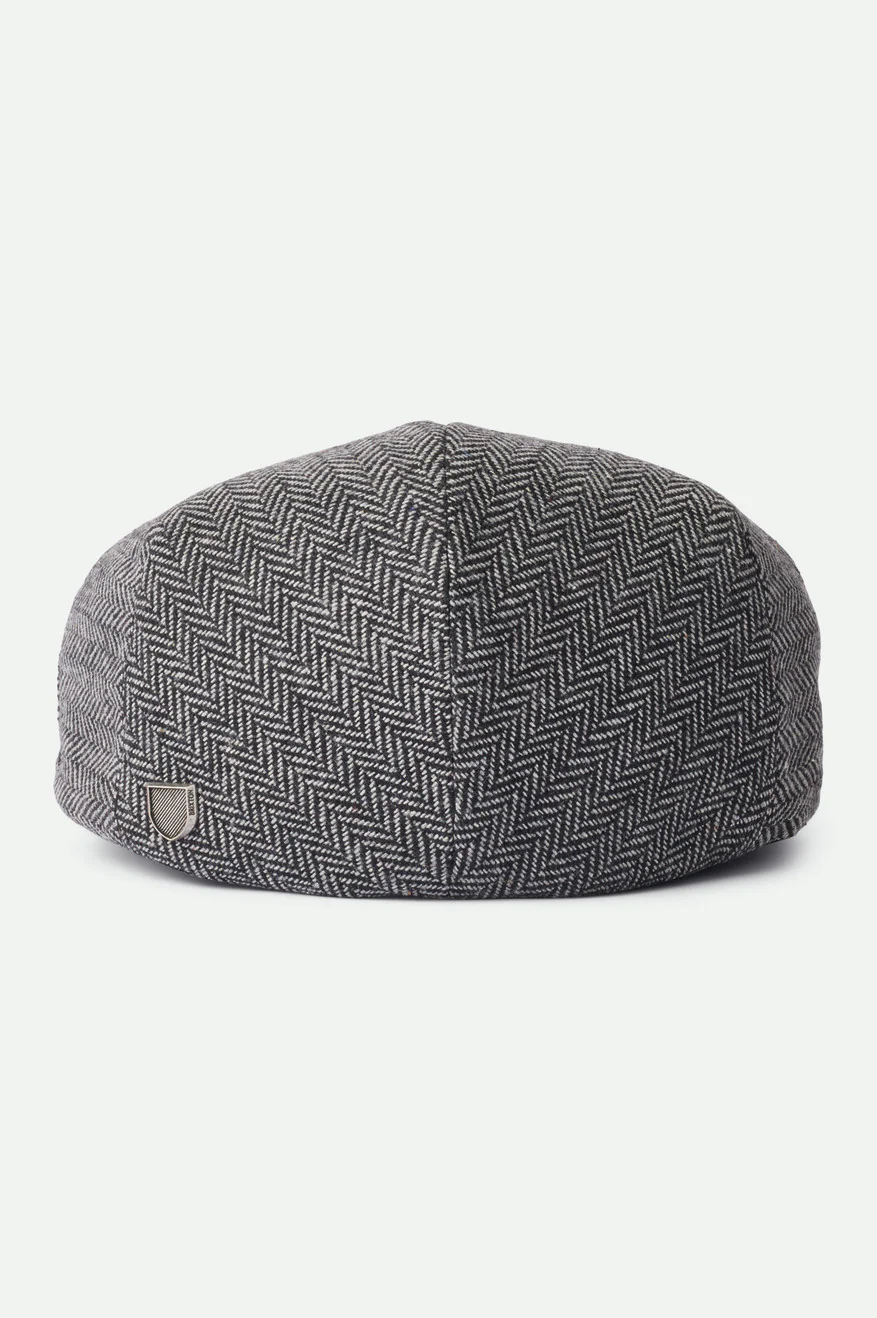 Hooligan Flat Cap - Grey/Black - Image 3